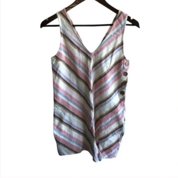 Women's Roxy Pastel Striped Romper - Picture 1 of 10